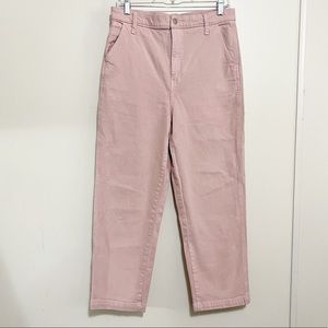 Madewell Classic Straight Pants Pink 29”